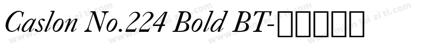 Caslon No.224 Bold BT字体转换